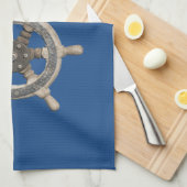 Lenkrad des Schiffes Geschirrtuch (Viertel Falte)