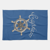 Lenkrad des Schiffes Geschirrtuch (Horizontal)