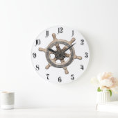 Lenkrad des Schiffes Große Wanduhr (Zuhause)