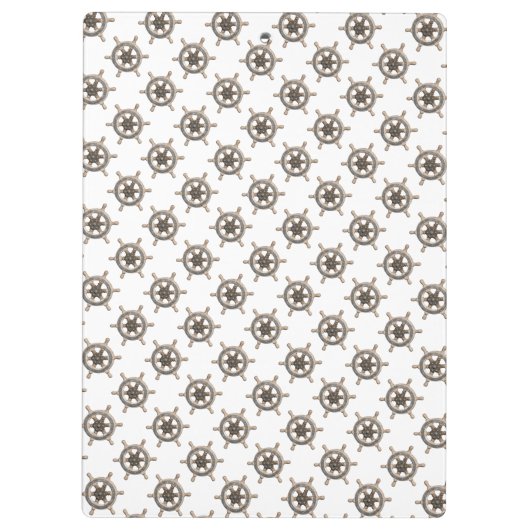 Lenkrad des Schiffes Klemmbrett (Rückseite)