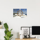 Lenkrad des Schiffes Poster (Heimbüro)