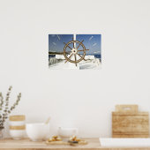 Lenkrad des Schiffes Poster (Küche)