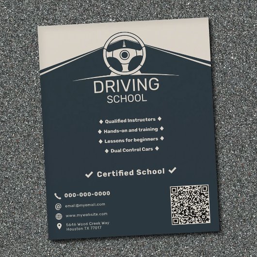 Lenkrad - Fahrschule Flyer