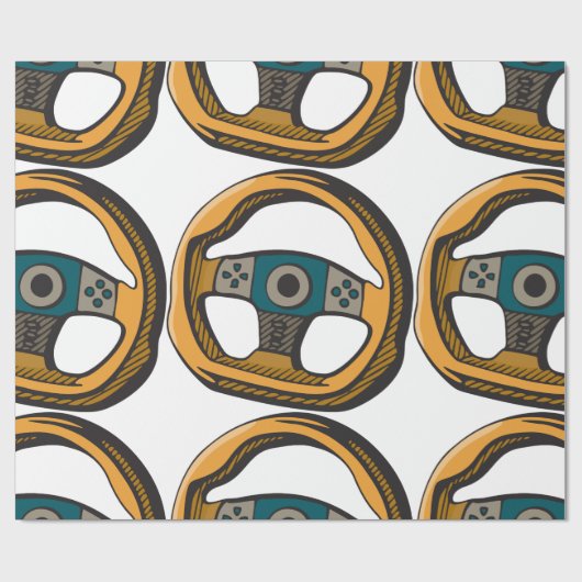 Lenkrad Geschenkpapier (Flach)