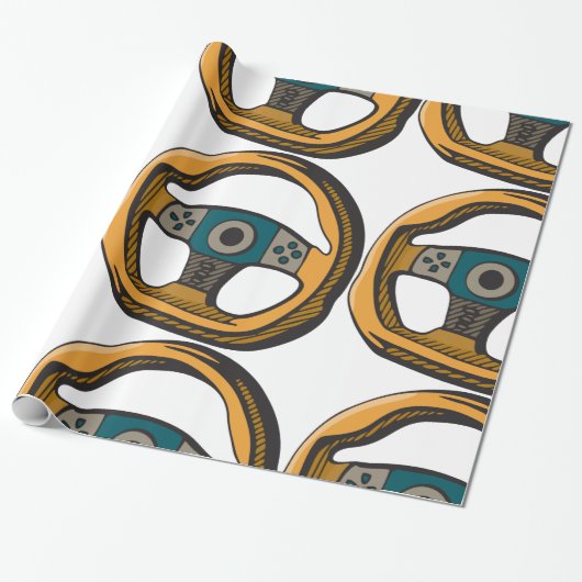 Lenkrad Geschenkpapier (Ungerollt)