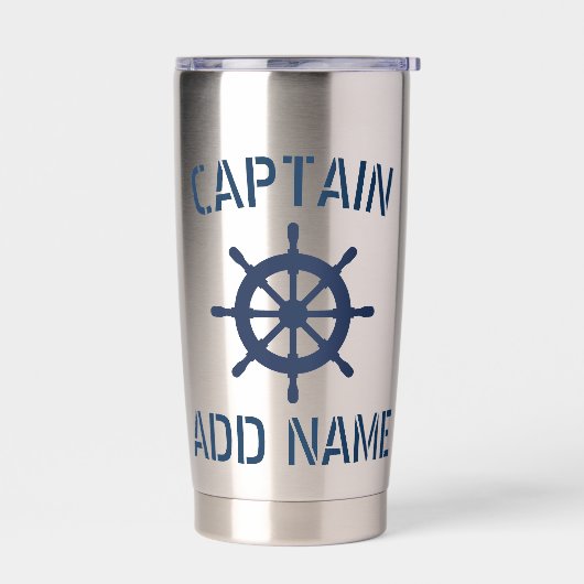 Lenkrad-Glas für Schiffsführer Thermobecher (Links)