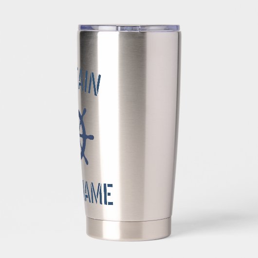 Lenkrad-Glas für Schiffsführer Thermobecher (Rückseite)