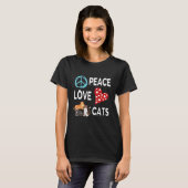 Lenkrad Herzfriedensende Liebe Katzen Happy Day Va T-Shirt (Vorne ganz)