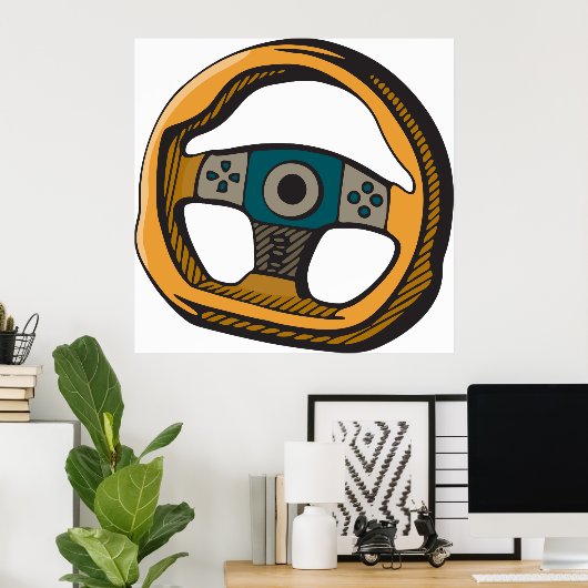 Lenkrad Poster (Heimbüro)