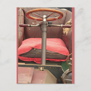 Lenkrad und Vorsitz Postkarte