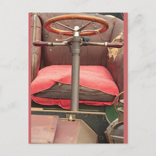 Lenkrad und Vorsitz Postkarte (Vorderseite)