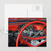 Lenkrad vom Oldtimer Postkarte (Vorne/Hinten)