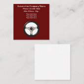 Lenkraddesign für den Automobildienst Quadratische Visitenkarte (Vorne/Hinten)