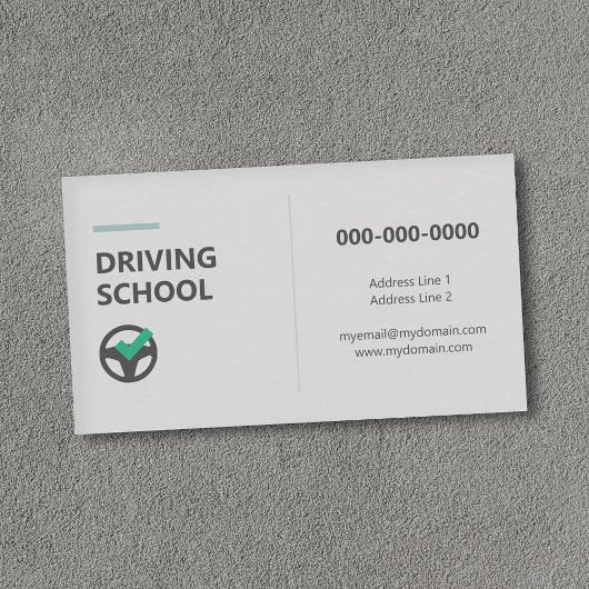 Lenkradsymbol - Fahrschule Visitenkarte