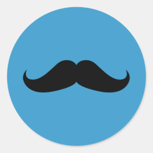 Lenkstangen-Schnurrbart Runder Aufkleber