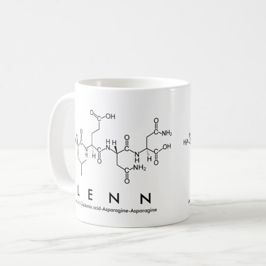 Lenn Peptidname Tasse (Vorderseite Links)