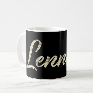 Lennard Name whitegold Tasse Teetasse Kaffeetasse