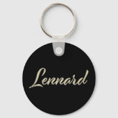 Lennard whitegold Button Name Schlüsselanhänger (Vorderseite)