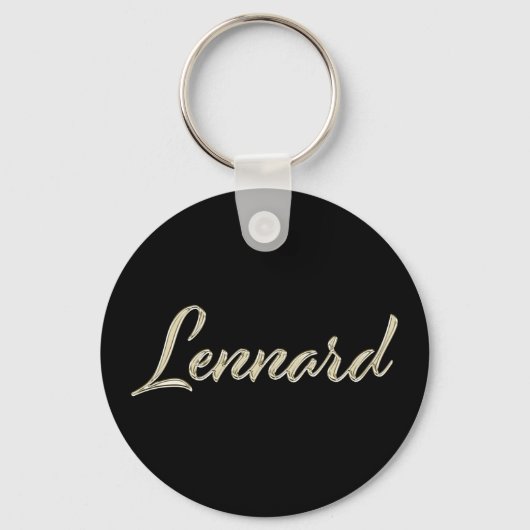 Lennard whitegold Button Name Schlüsselanhänger (Vorderseite)