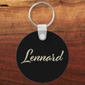 Lennard whitegold Button Name Schlüsselanhänger (Vorderseite)