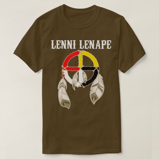 Lenni Lenape Delaware Native Amerikanischen Ureinw T-Shirt (Design vorne)