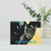 Lennon Cat Postcard Drifting Hobo co. Postkarte (Stehend Vorderseite)