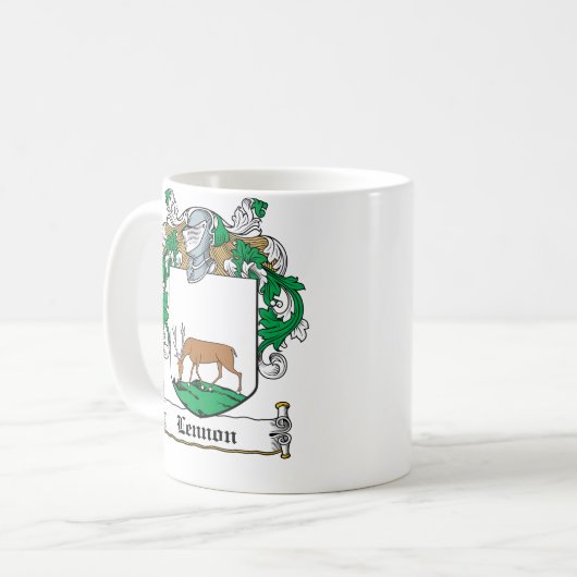Lennon Familienwappen Kaffeetasse (Vorderseite Links)