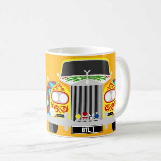 Lennon Painted Psychedelic Classic Car Kaffeetasse (VorderseiteRechts)