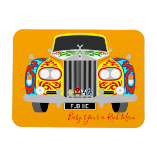 Lennon's Classic Psychedelic Pop Art Car Magnet