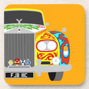 Lennons psychedelische Limousine Getränkeuntersetzer
