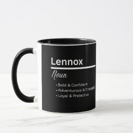 Lennox Boy Name Definition Personalized Mug Tasse
