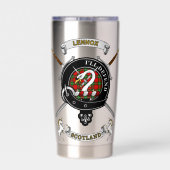 Lennox Clan Abzeichen Tartan & Schwerter Thermobecher (Rückseite)