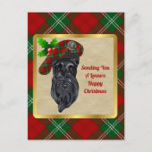 Lennox Clan Abzeichen & Tartan Weihnachtskarte Postkarte (Vorderseite)