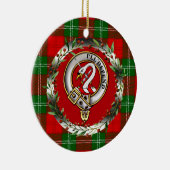Lennox-Clan-Abzeichen und -Tartan personalisierter Keramik Ornament (Rechts)