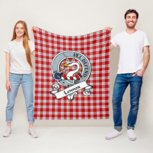 Lennox Dress Clan Abzeichen Tartan Kariert Fleecedecke