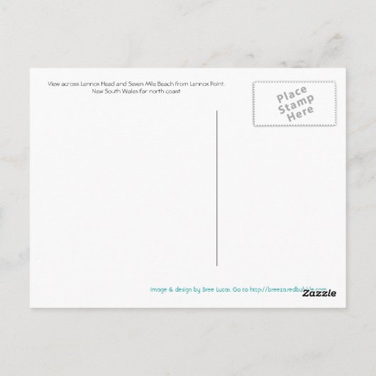 Lennox Head Postkarte (Rückseite)