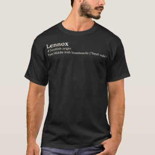 Lennox-Namenetymologie T-Shirt