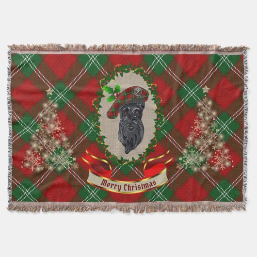 Lennox Scottie Dog Christmas Throw Blanket Decke (Vorderseite)