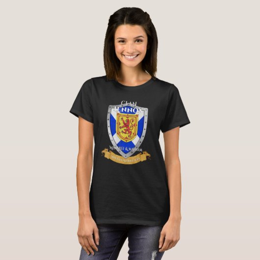 Lennox Scottish Family Clan Scotland Shield T-Shirt (Vorne ganz)