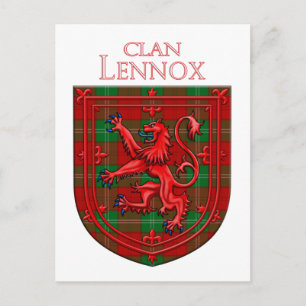 Lennox Tartan Scottish Kariert Lion Rampant Postkarte