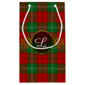 Lennox Tartan und Monogramm Kleine Geschenktüte (Rückseite)