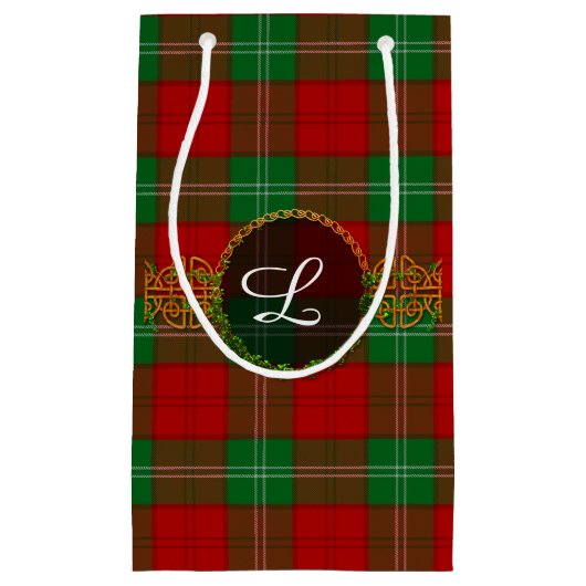 Lennox Tartan und Monogramm Kleine Geschenktüte (Vorderseite)