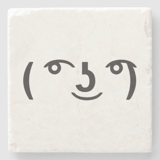 Lenny face memes (％ 2 0͡° ％ 00 2 0͜ ％ 2°) Text Emo Steinuntersetzer (Vorderseite)