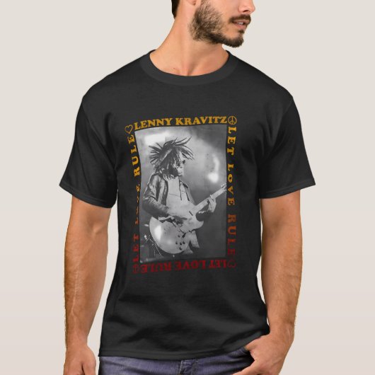 Lenny Kravitz €"Gelassen Liebe Regelgitarre T-Shirt (Vorderseite)