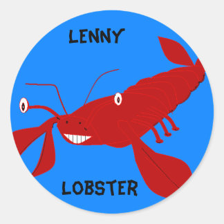 , Lenny, Lobster Runder Aufkleber
