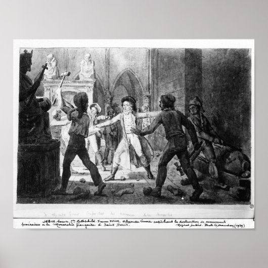 Lenoir gegen die Zerstörung königlicher Gräber Poster (Vorne)