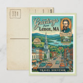 Lenox MA Arrowhead Berkshire Mountains Postkarte (Vorne/Hinten)