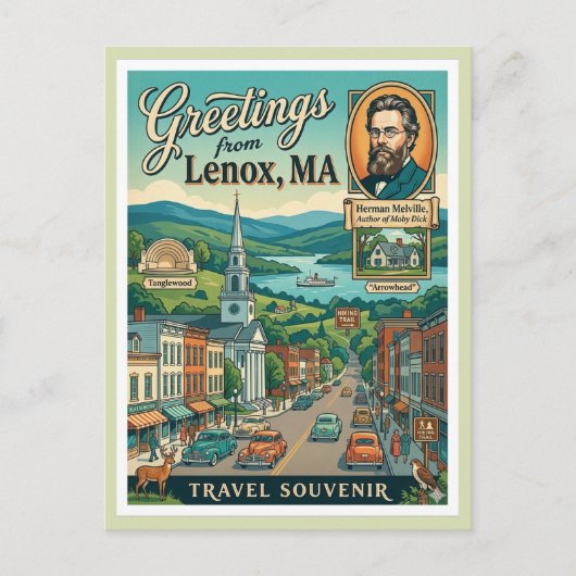 Lenox MA Arrowhead Berkshire Mountains Postkarte (Vorderseite)