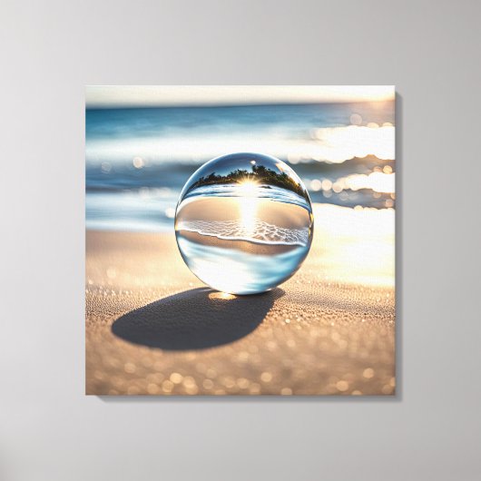 Lens Ball am Ocean Beach Leinwanddruck (Vorderseite)