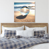 Lens Ball am Ocean Beach Leinwanddruck (Insitu (Schlafzimmer))
